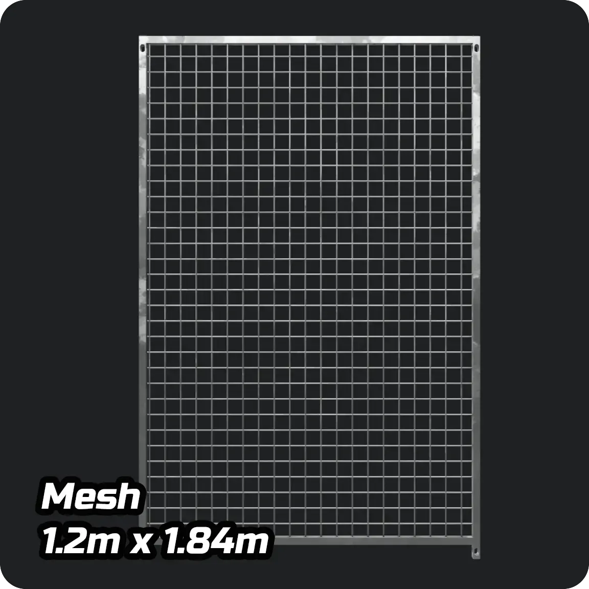1.2 x 1.84m Heavy-duty Galvanized Dog Run Panel - Mesh