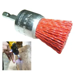 1" Hex Nylon Brush Coarse End Wire Wheel Abrasive Sand Cleaning Drill Shank Tool