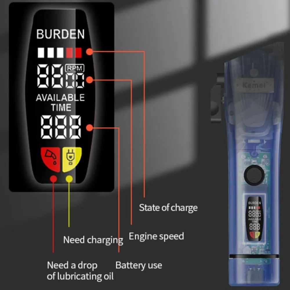 2860 Pro Adjustable Powerful Hair Clipper Lcd Electric Hair Trimmer Professional