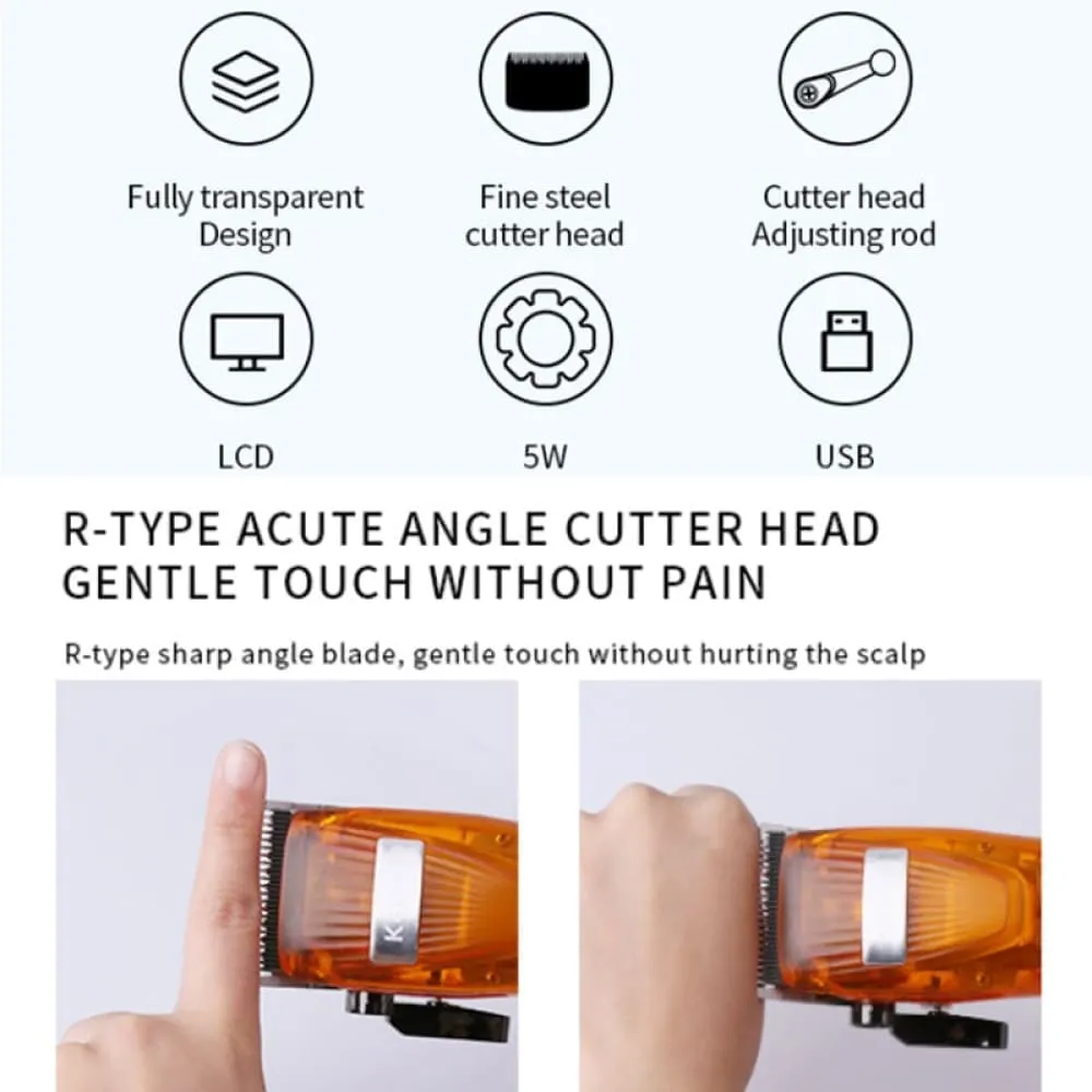 2860 Pro Adjustable Powerful Hair Clipper Lcd Electric Hair Trimmer Professional