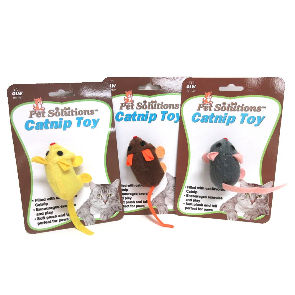 3 Cat Toy Mice Scratch Real Mouse Cat Chew Catnip Teeth Grinding Toys Pet Play