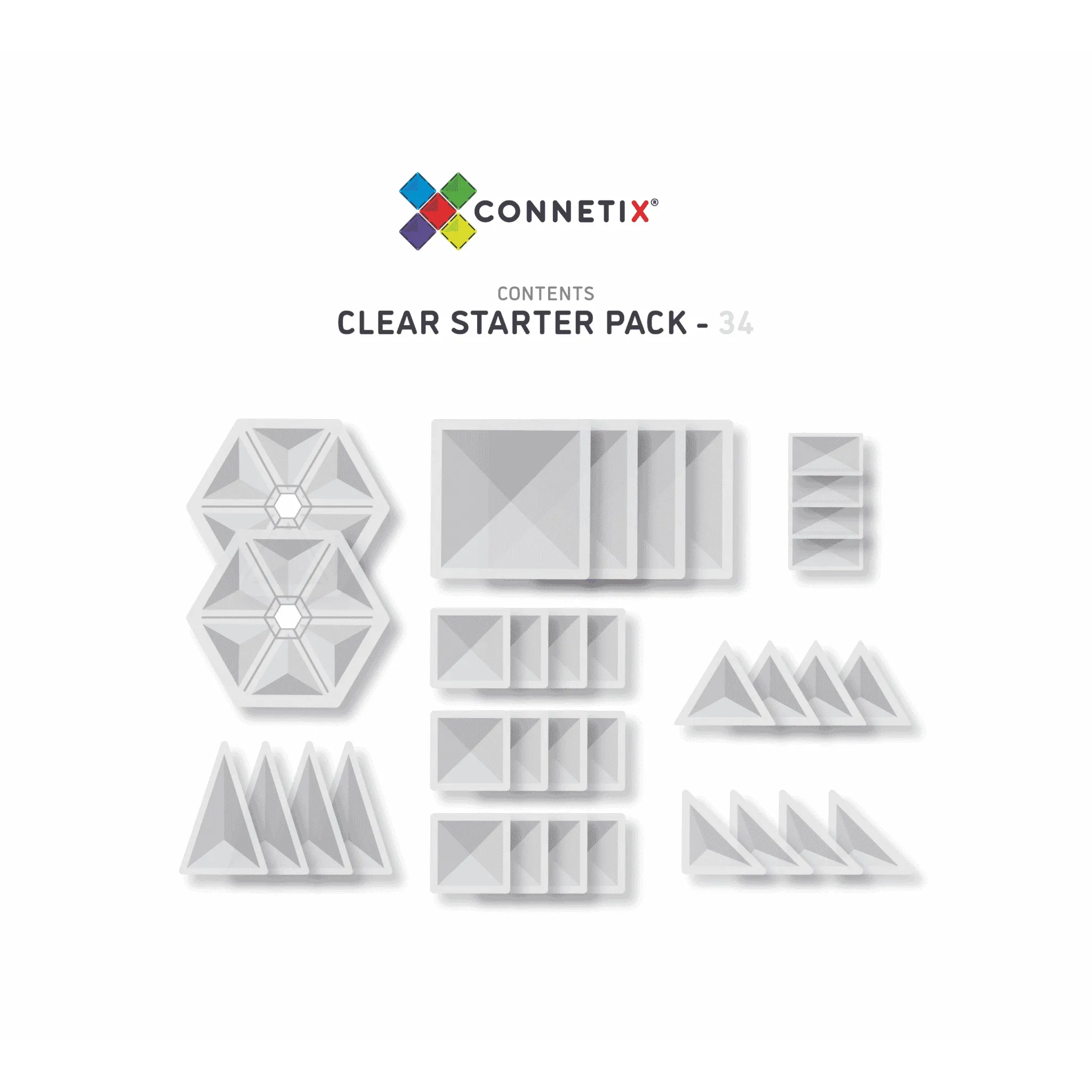 34 Piece Clear Pack