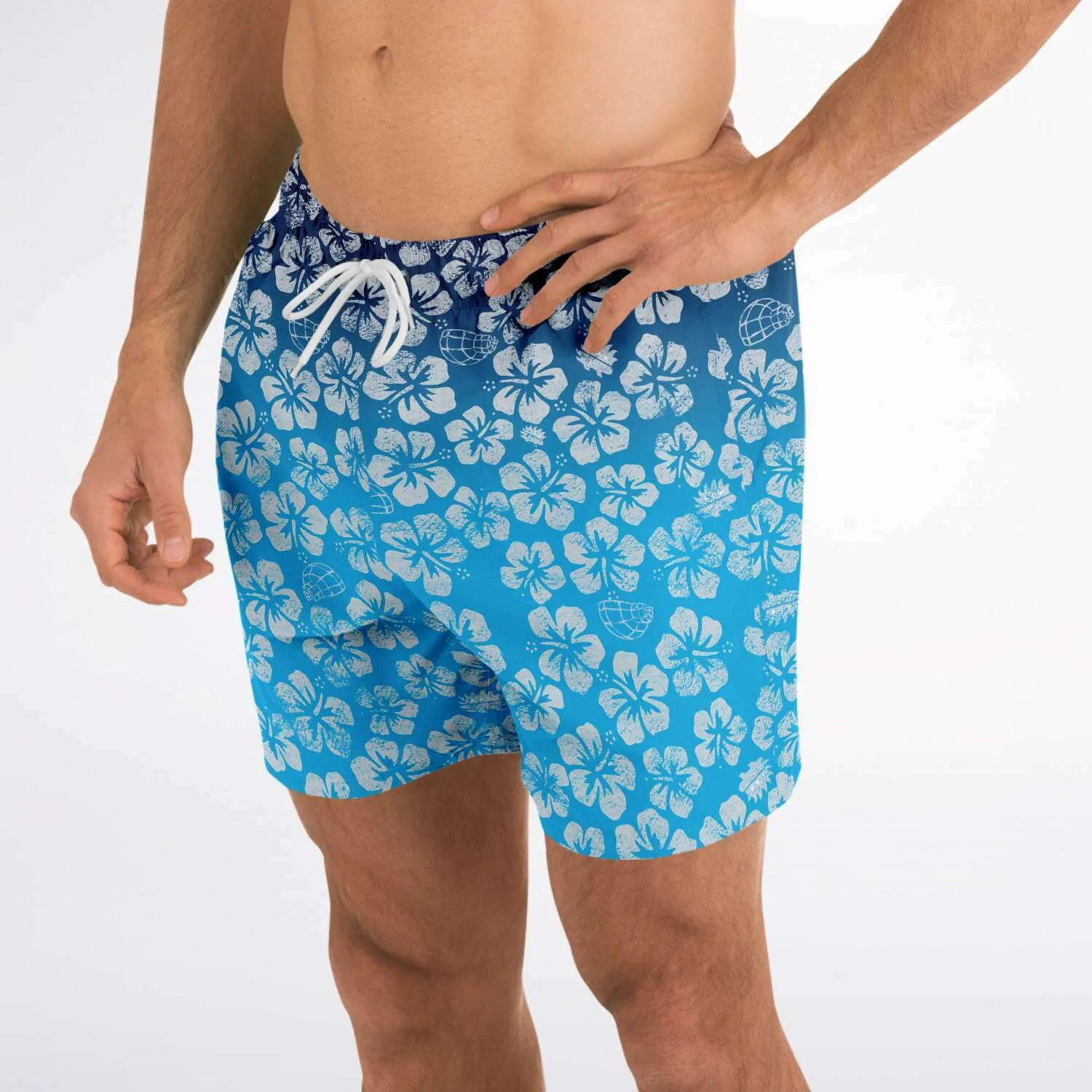Alaska Libertarian Hawaiian Adult Swim Trunks - With Igloos and Porcupines