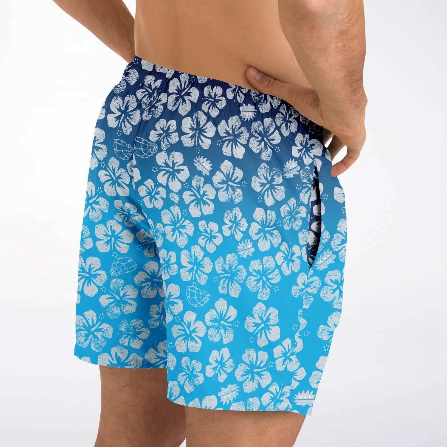 Alaska Libertarian Hawaiian Adult Swim Trunks - With Igloos and Porcupines