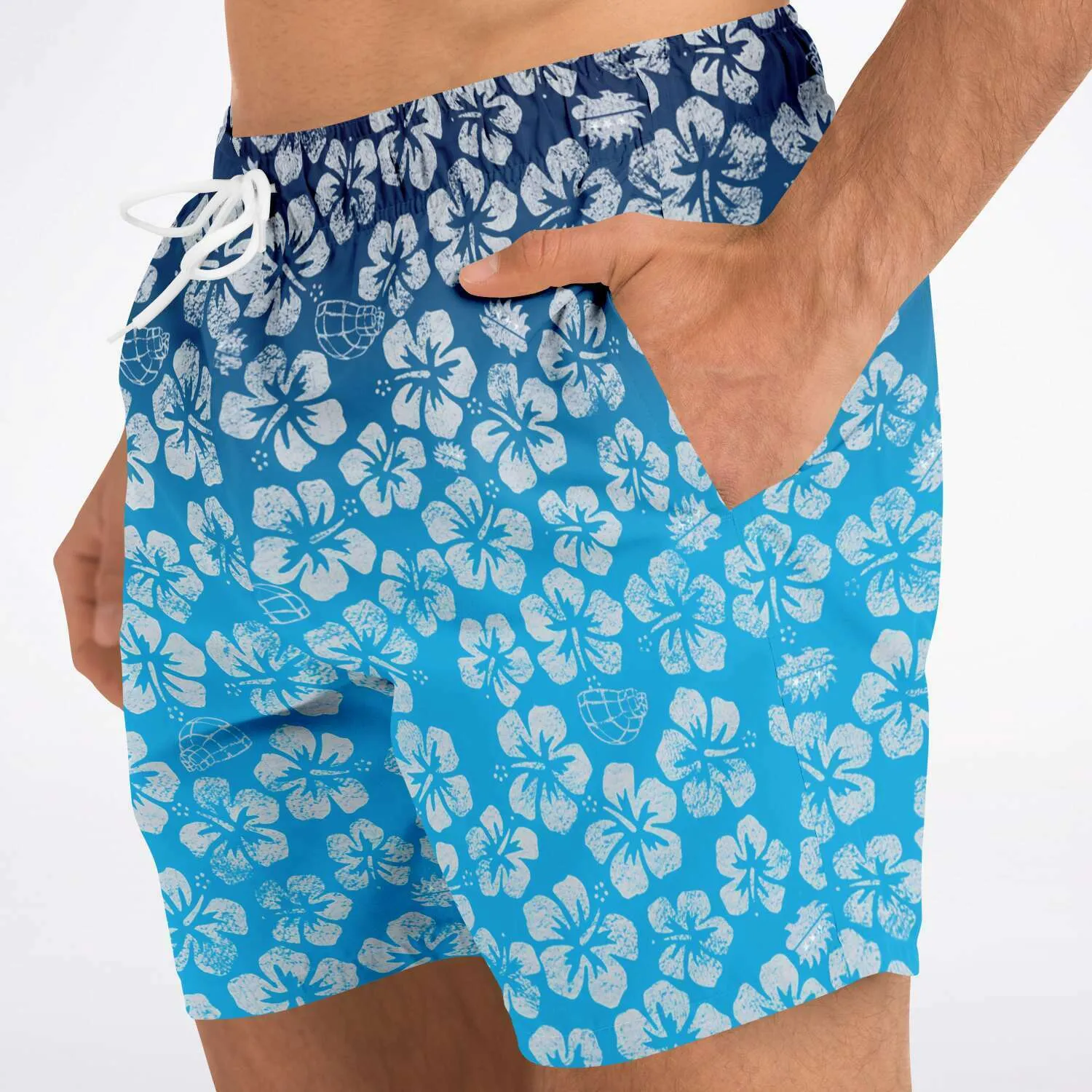 Alaska Libertarian Hawaiian Adult Swim Trunks - With Igloos and Porcupines