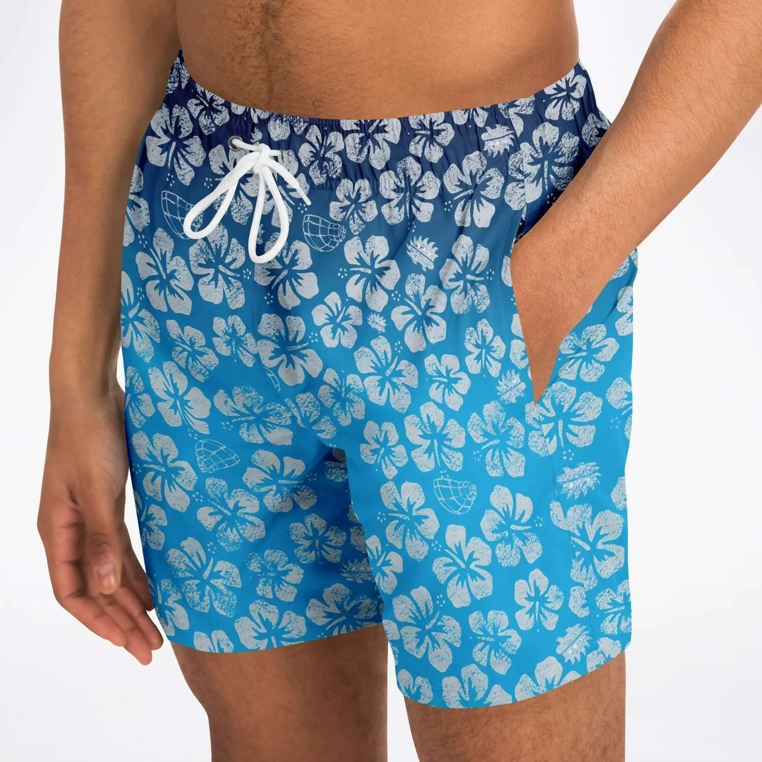 Alaska Libertarian Hawaiian Adult Swim Trunks - With Igloos and Porcupines