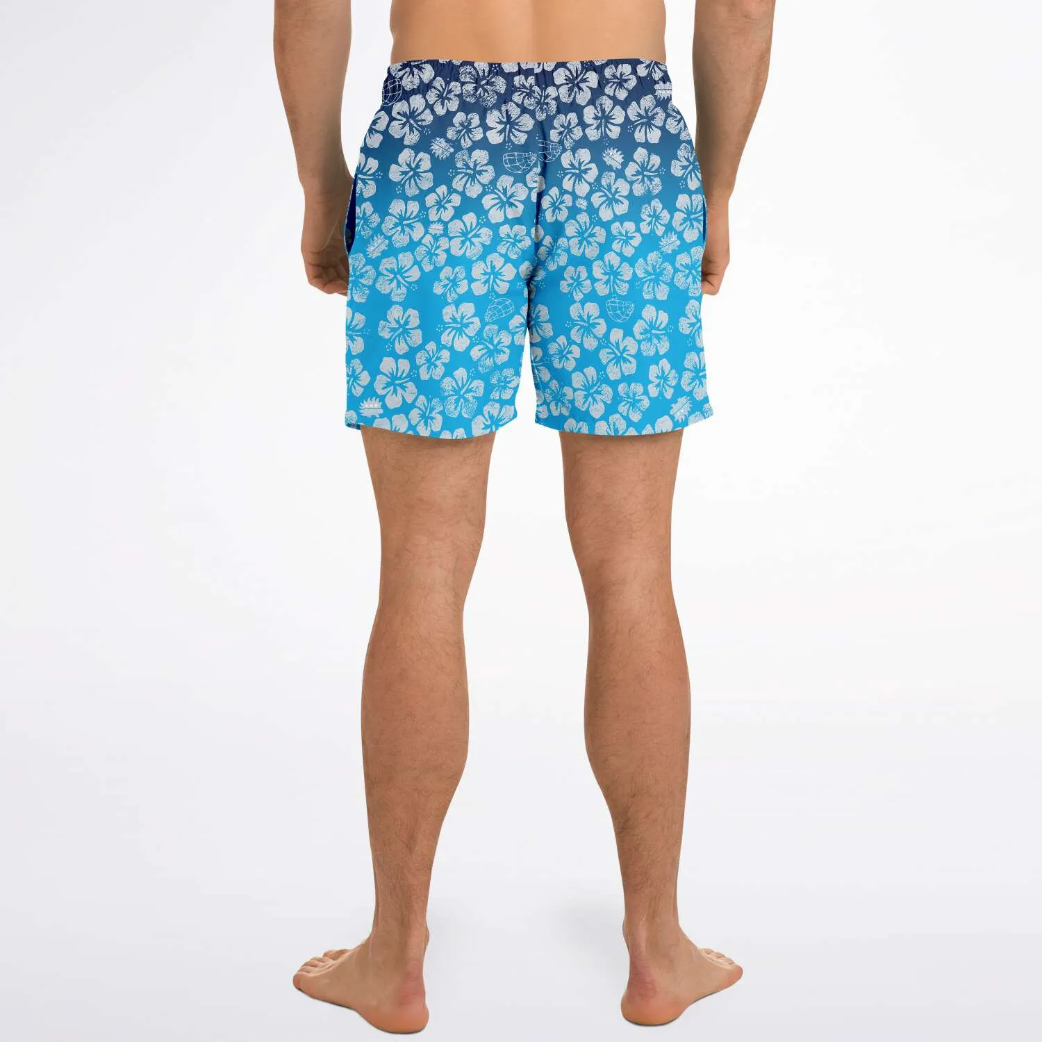 Alaska Libertarian Hawaiian Adult Swim Trunks - With Igloos and Porcupines