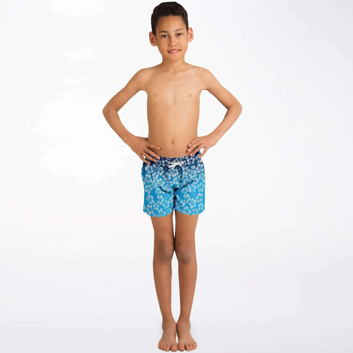 Alaska Libertarian Hawaiian Kids Swim Trunks - With Igloos and Porcupines