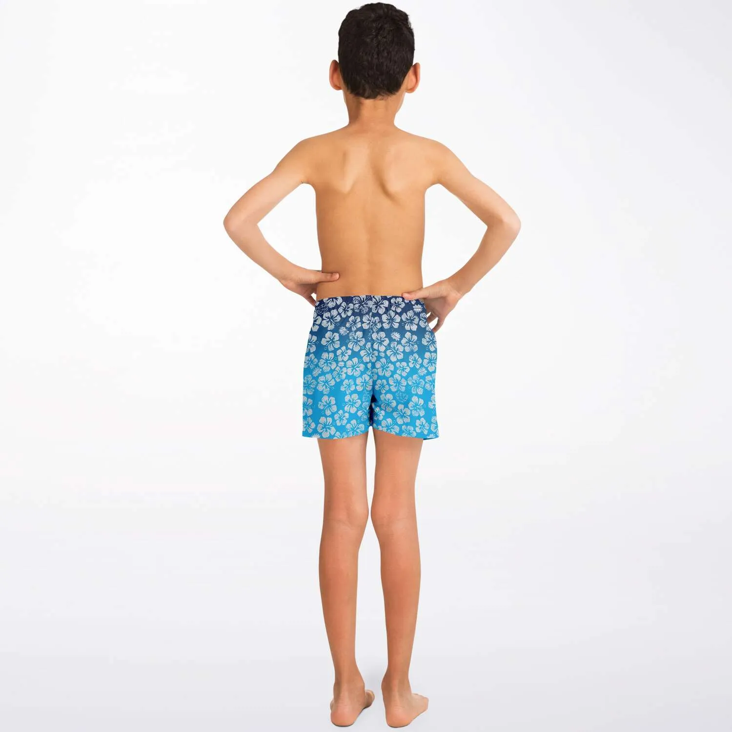 Alaska Libertarian Hawaiian Kids Swim Trunks - With Igloos and Porcupines