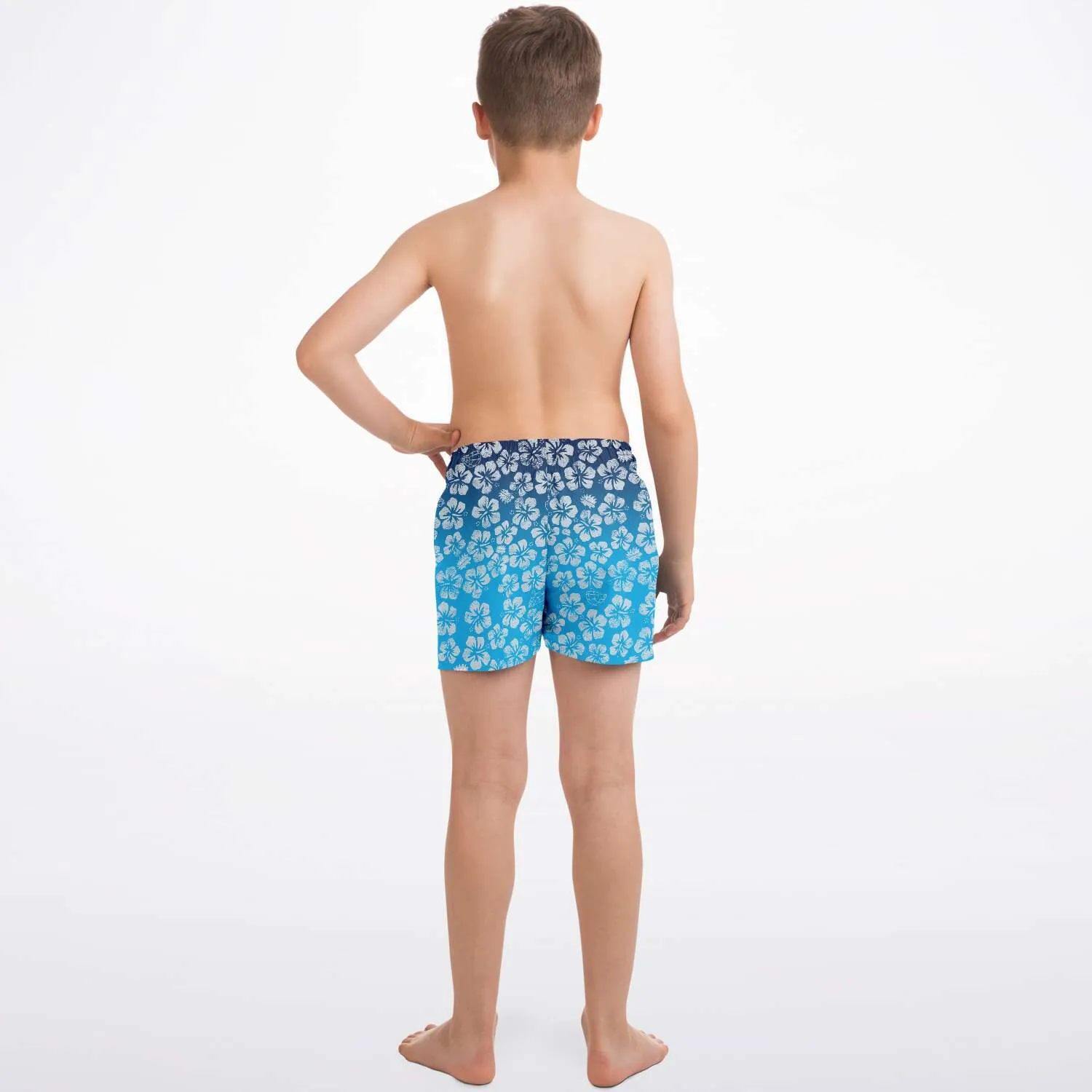 Alaska Libertarian Hawaiian Kids Swim Trunks - With Igloos and Porcupines