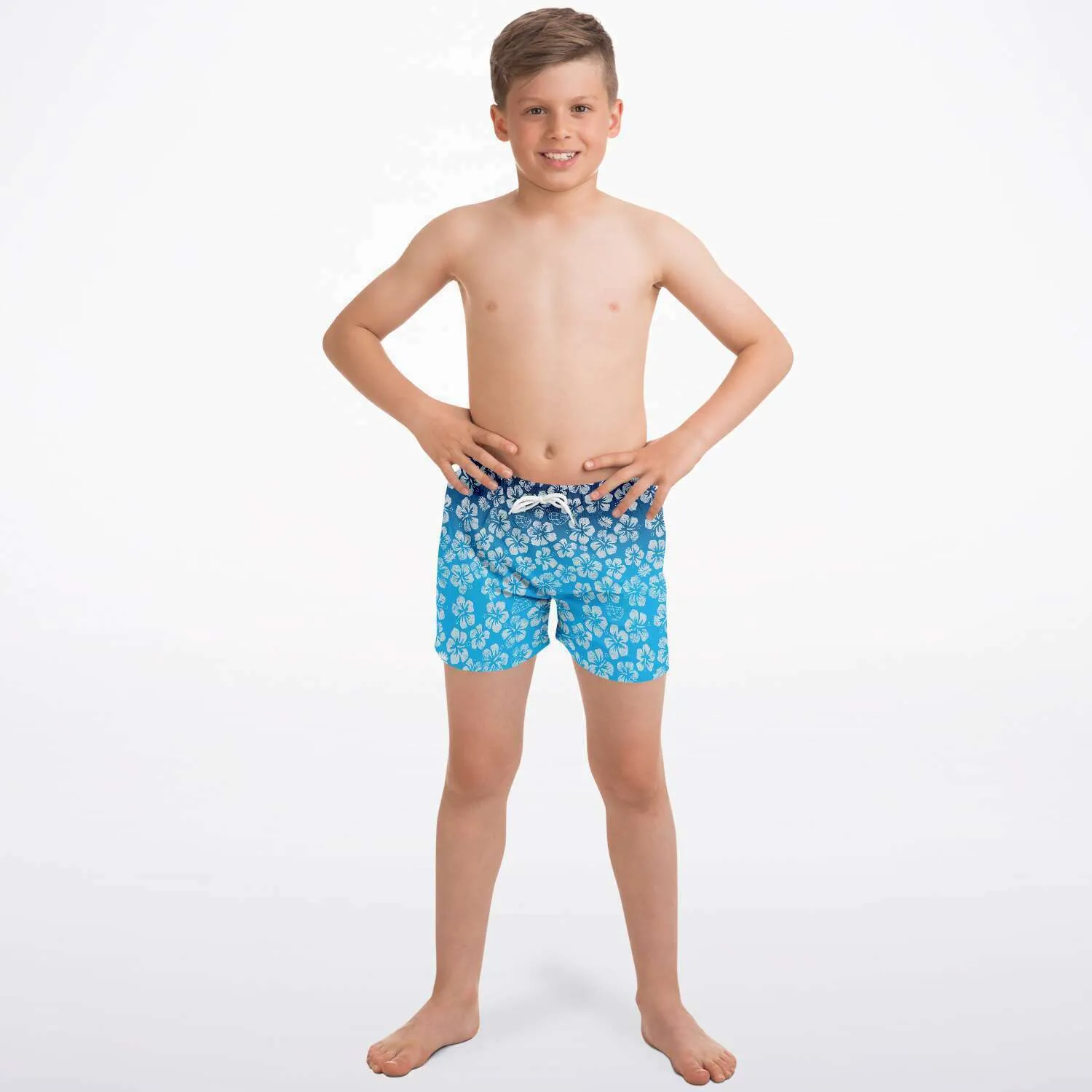 Alaska Libertarian Hawaiian Kids Swim Trunks - With Igloos and Porcupines