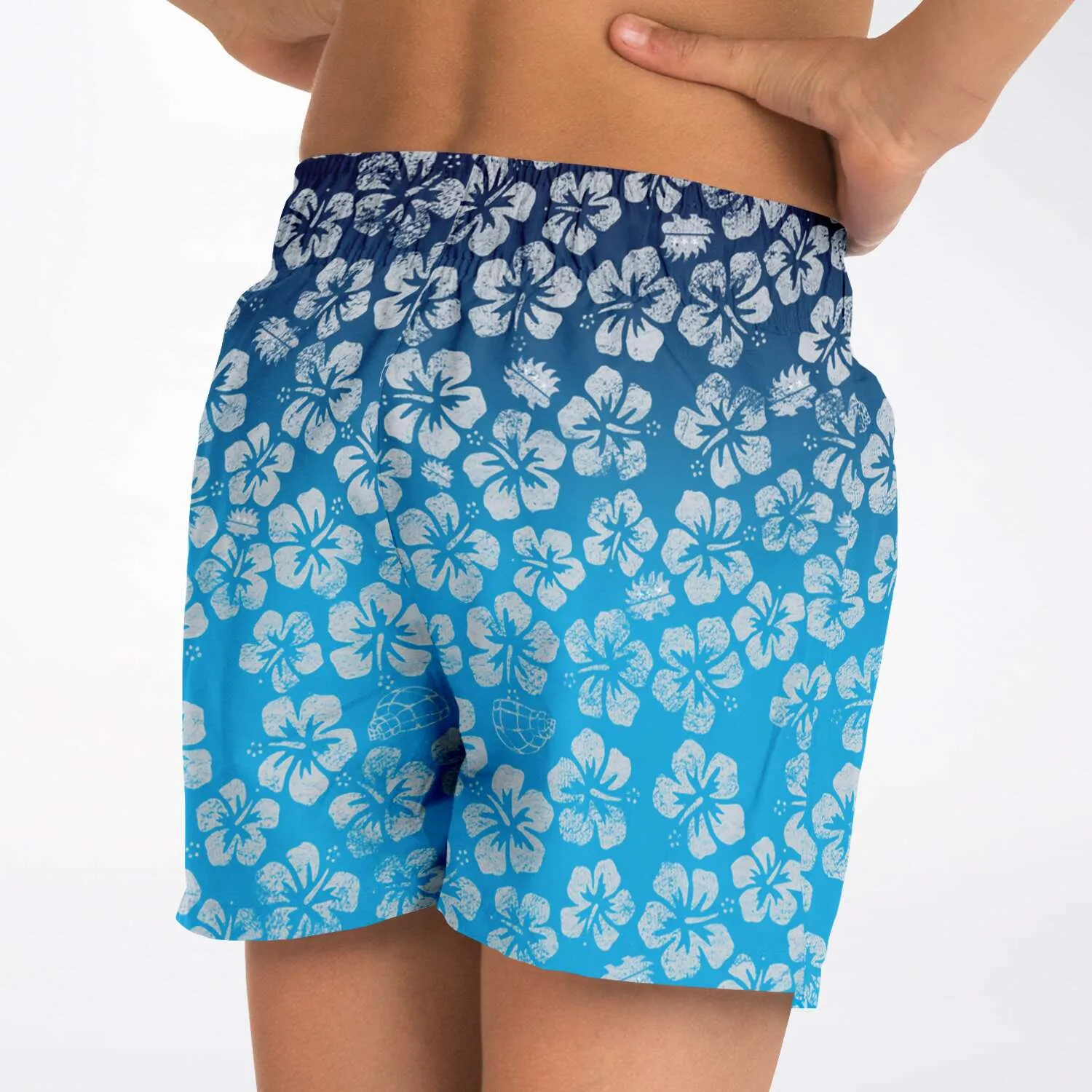 Alaska Libertarian Hawaiian Kids Swim Trunks - With Igloos and Porcupines