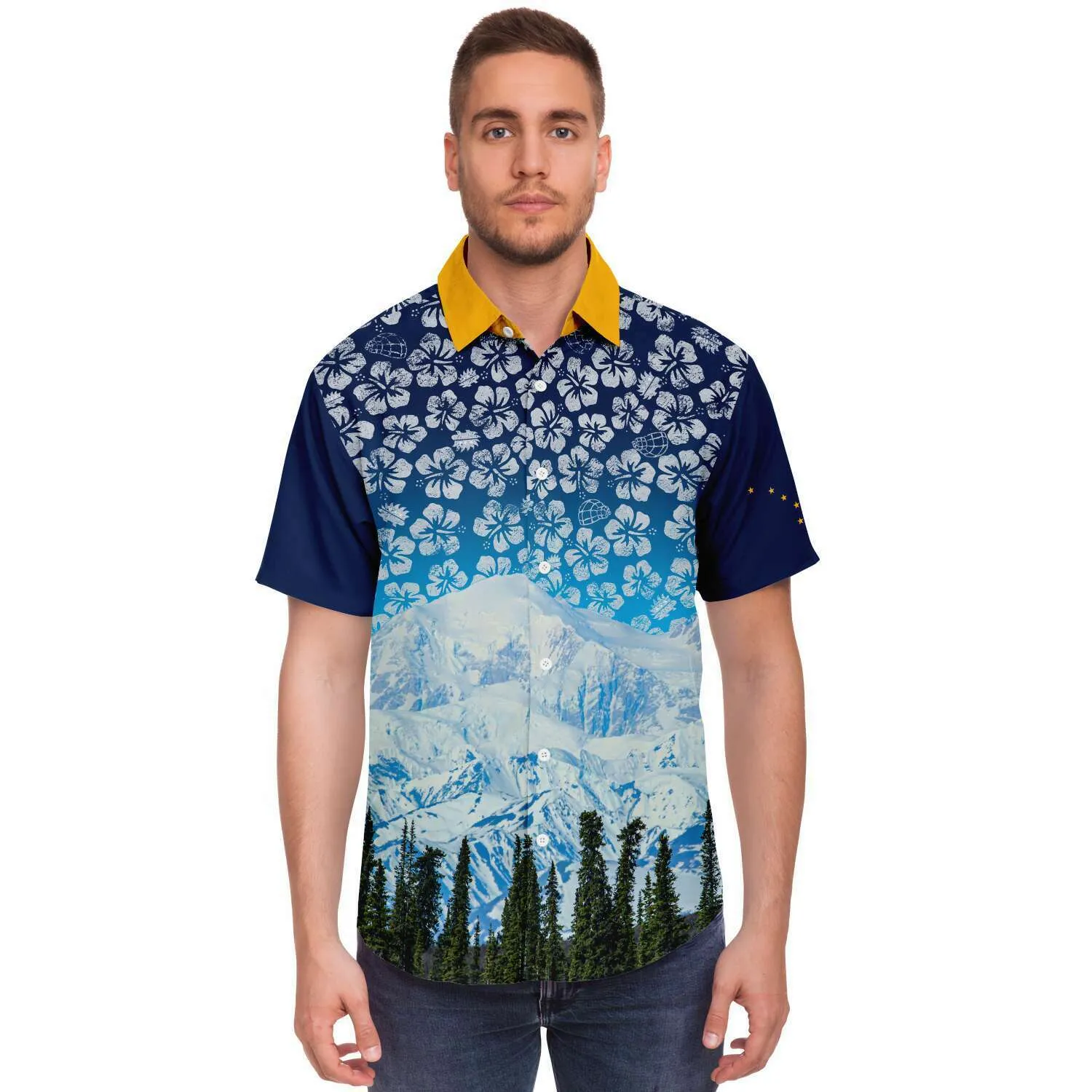 Alaska Libertarian Hawaiian Shirt - With Igloos and Porcupines