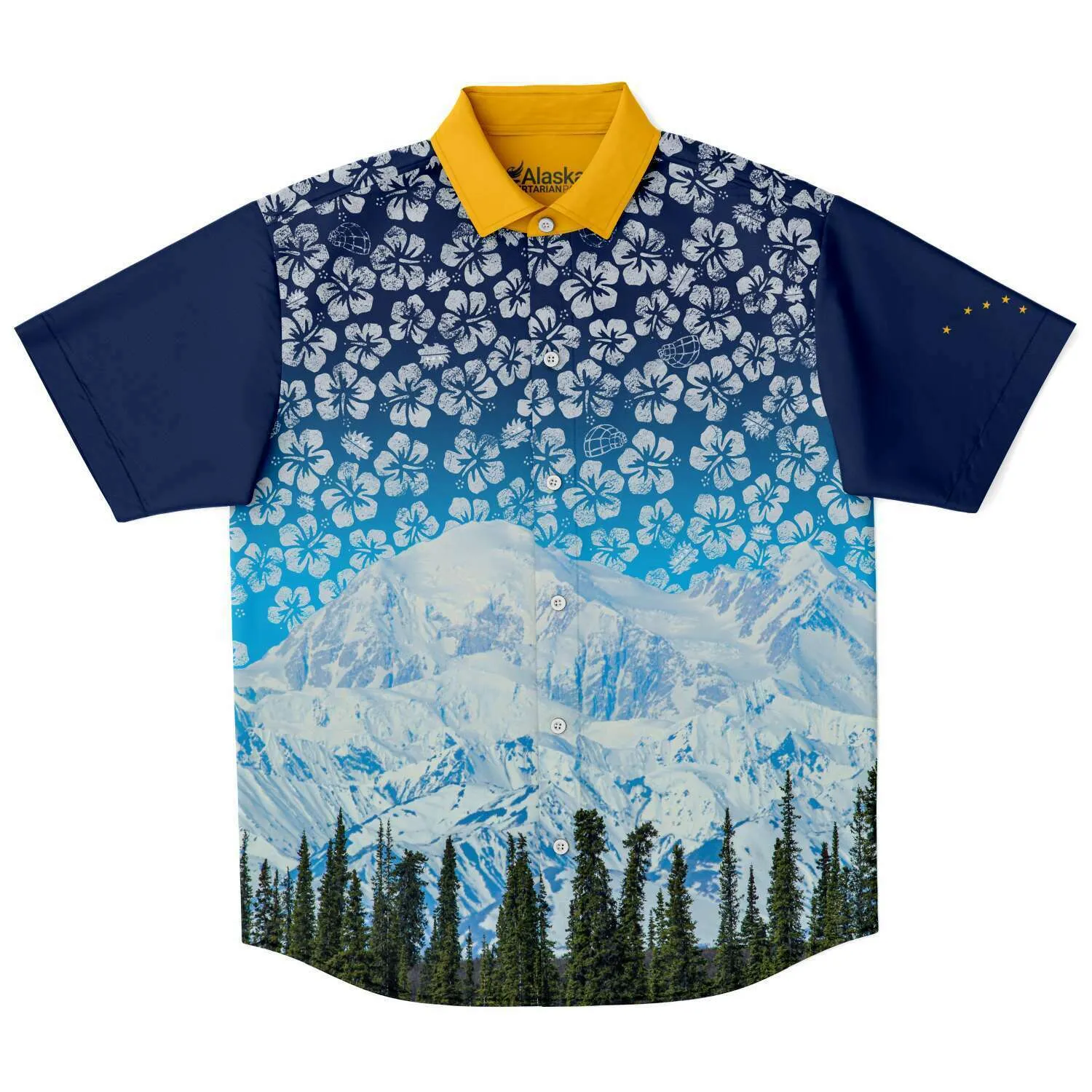 Alaska Libertarian Hawaiian Shirt - With Igloos and Porcupines