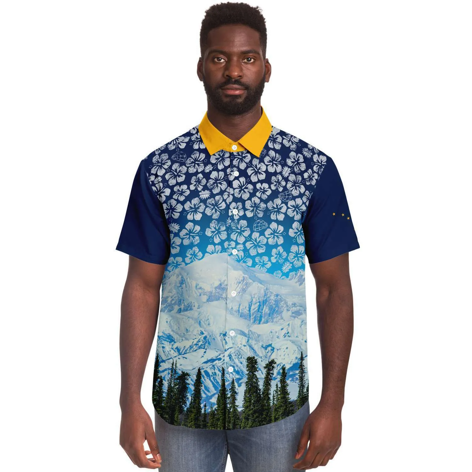 Alaska Libertarian Hawaiian Shirt - With Igloos and Porcupines