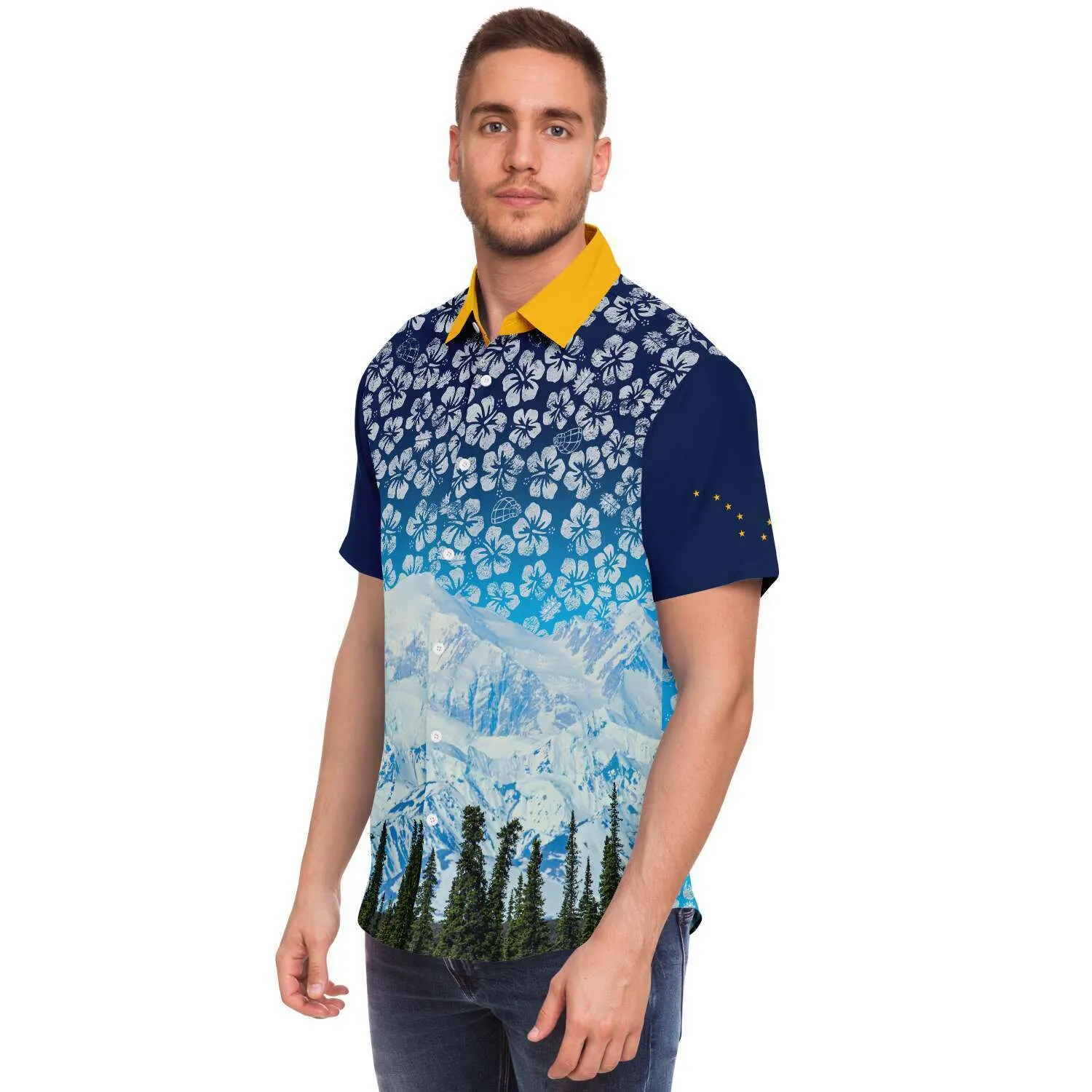 Alaska Libertarian Hawaiian Shirt - With Igloos and Porcupines