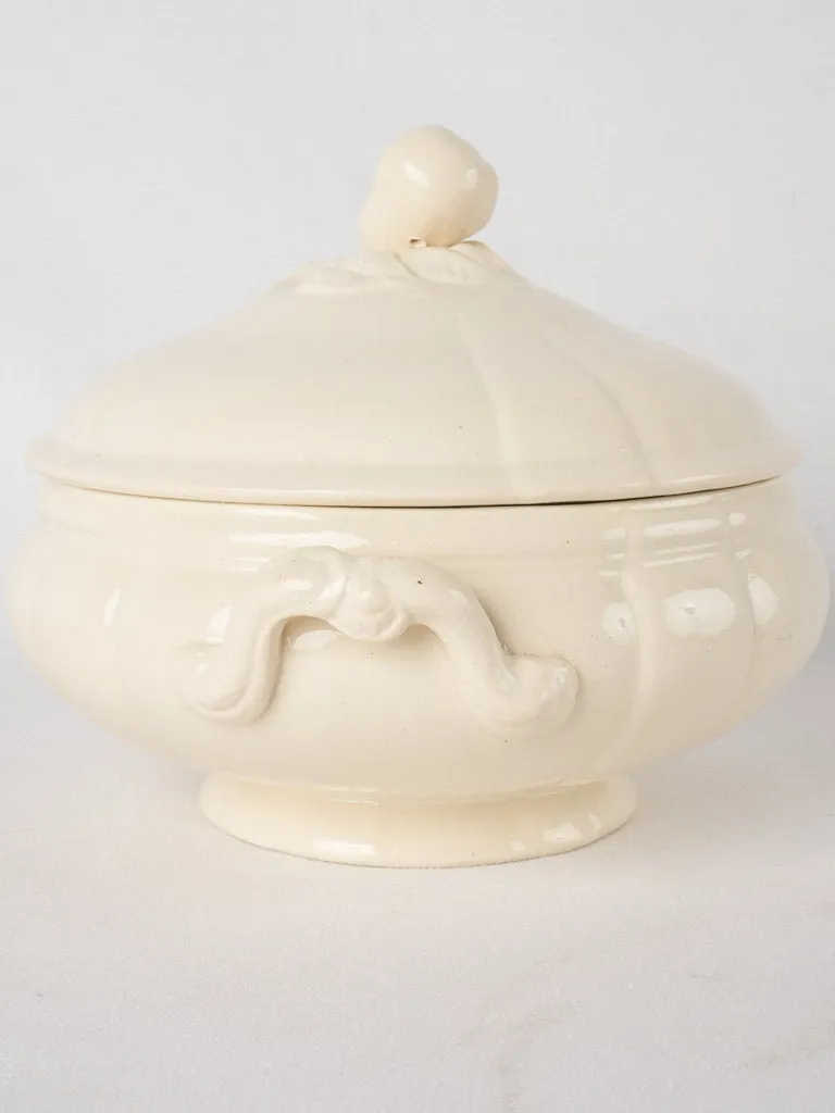 Antique Sarreguemines  tureen & plates - creamware 10 pieces
