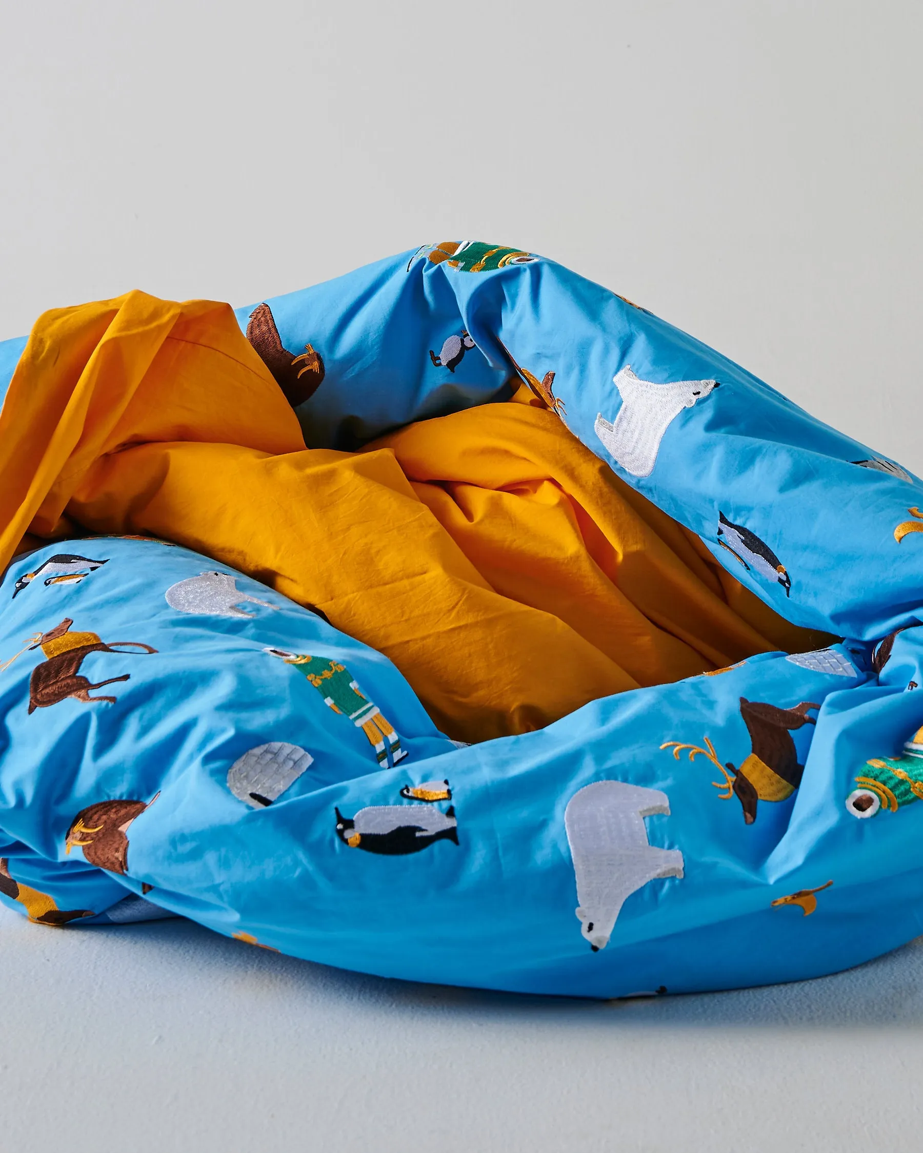 Arctic Circle Embroidered Cotton Quilt Cover