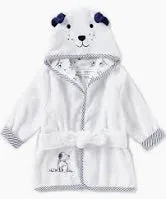 Baby Boys Newborn-9 Months Puppy Toile Hooded Bath Robe