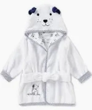 Baby Boys Newborn-9 Months Puppy Toile Hooded Bath Robe