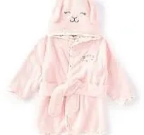 Baby Girls Newborn-9 Months Long Sleeve Bunny Face Hooded Robe