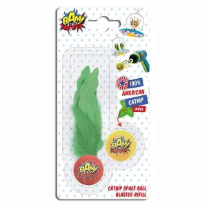 Bam Catnip Pop Gun Ball and Feather Ball Duo