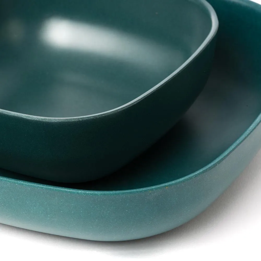 Bamboo Pasta Bowl - 4 Piece Set - Blue Abyss
