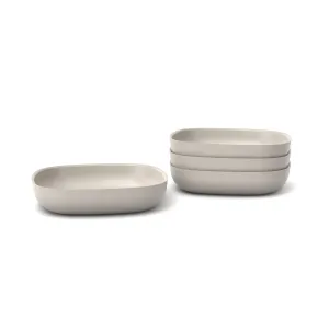 Bamboo Pasta Bowl - 4 Piece Set - Stone