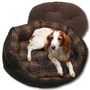 Barbour Waxed Cotton Dog Bed