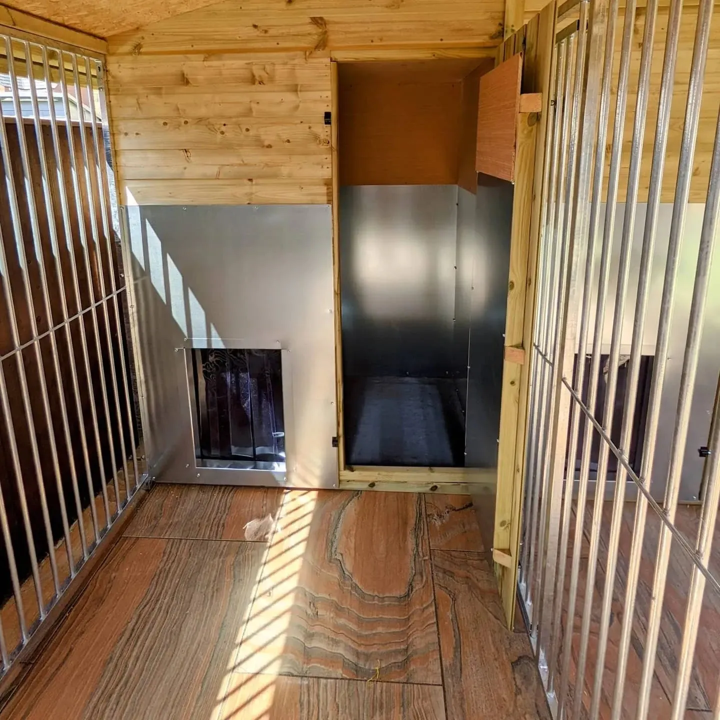 Benchmark Dog Kennel with Apex Roof - Duo 10 x 10ft, Premium Wood Range