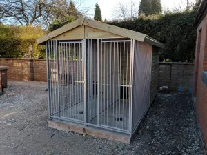 Benchmark Dog Kennel with Apex Roof - Duo 6.5 x 10ft, Premium Wood Range