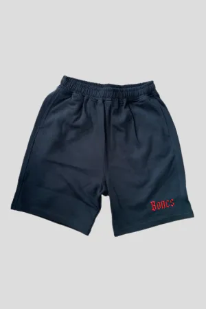 BILLY BONES CLUB MENS GOTHIC SCRIPT SHORT - BLACK/RED