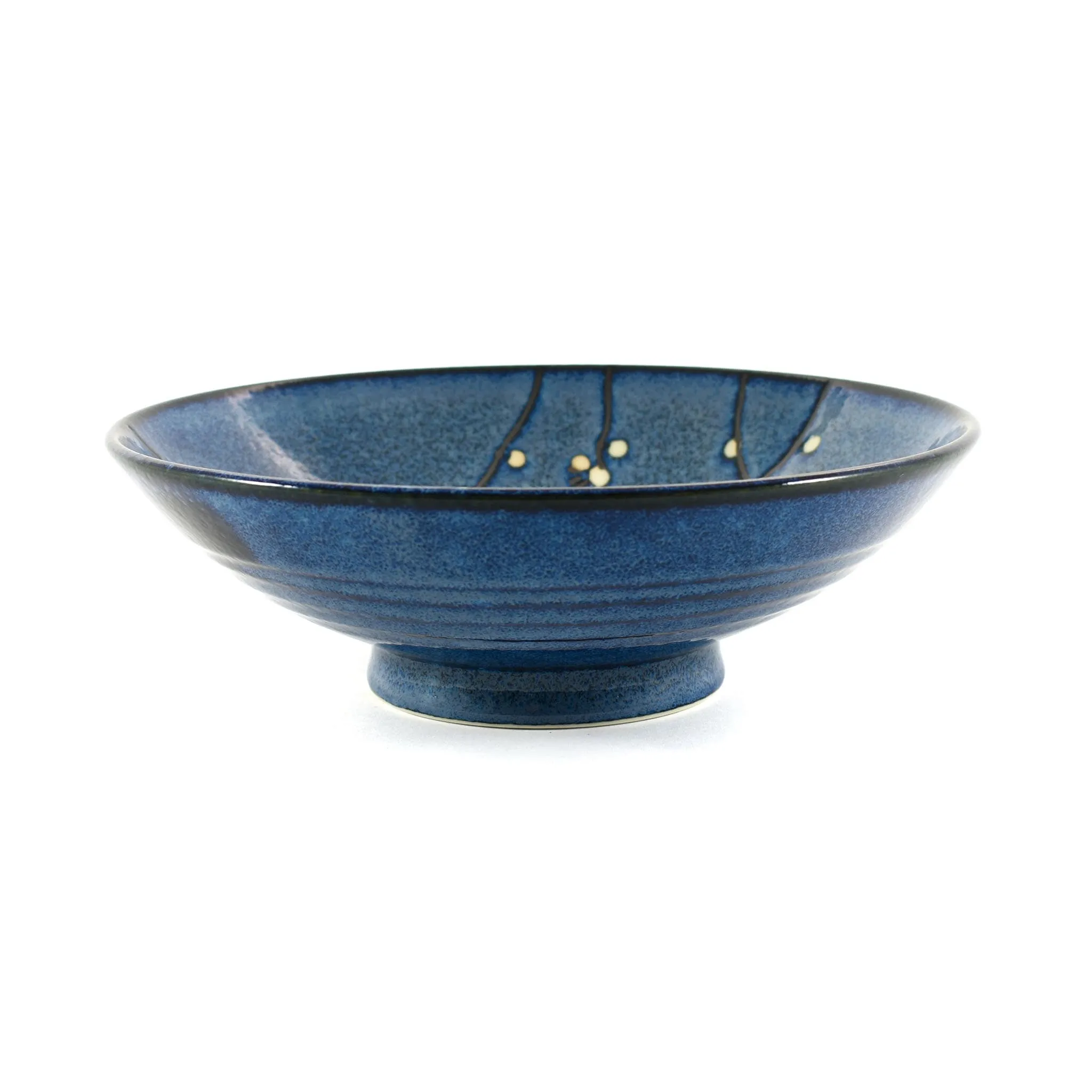 Blue Sakura Shallow Bowl, 24.5cm
