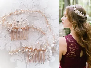 Bridal Hair Vine Wedding Comb Headpiece