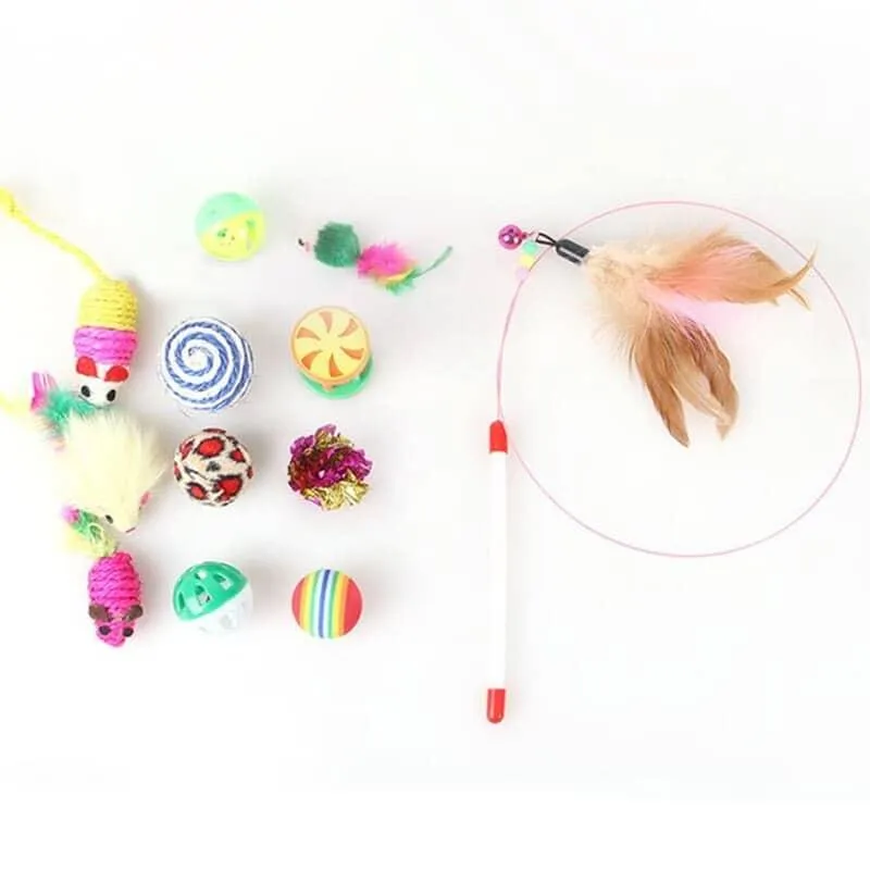 Cat Teaser Toy 12 Pcs Set