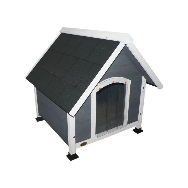 Cheeko | Apex Dog & Cat Wooden Kennel - Grey
