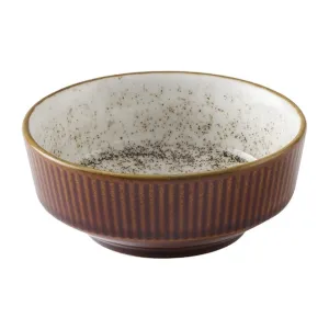 Churchill Nourish Cinnamon Brown Barley White Kochi Shallow Bowls 266ml (Pack of 12) - HX196