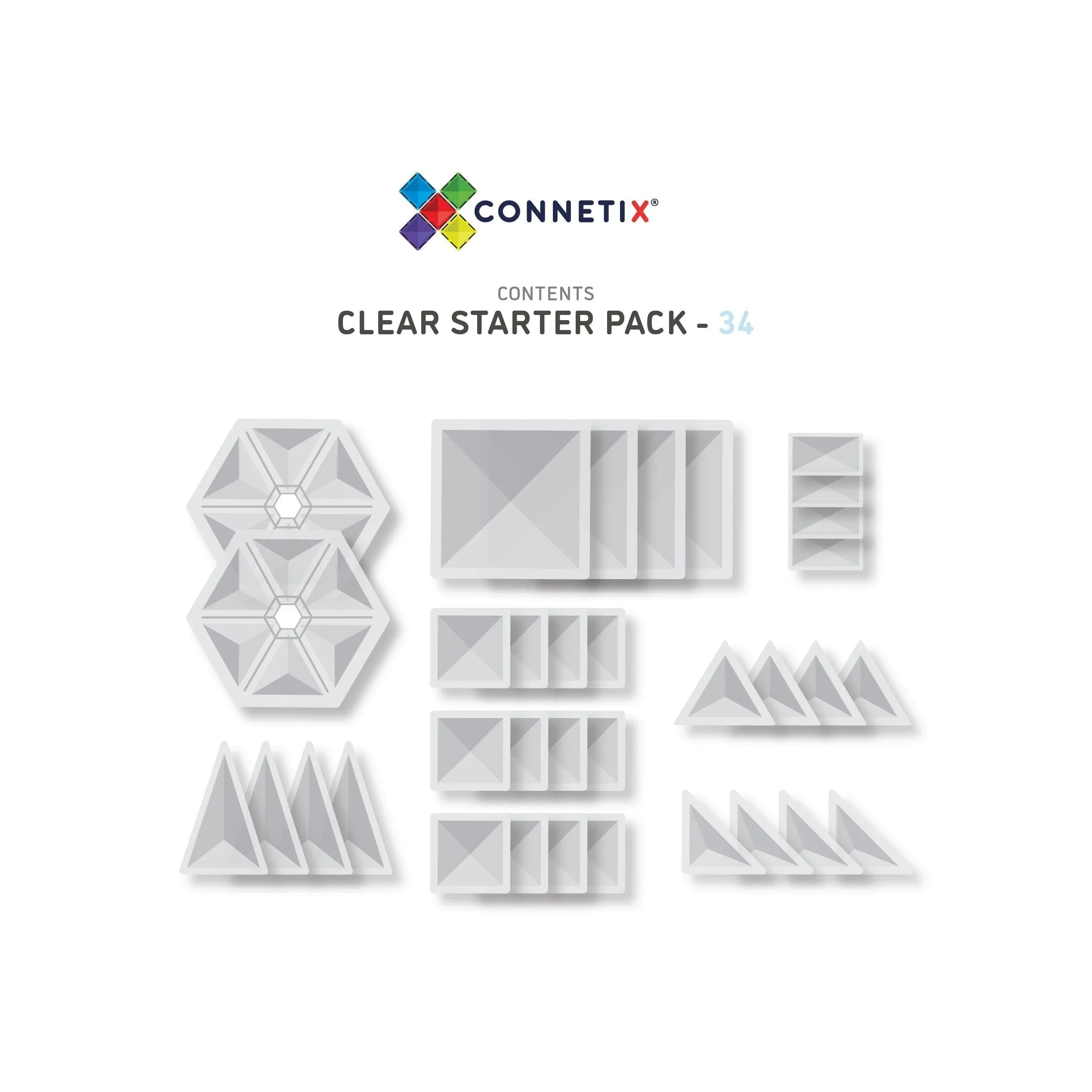 Clear Starter Pack - 34 pieces