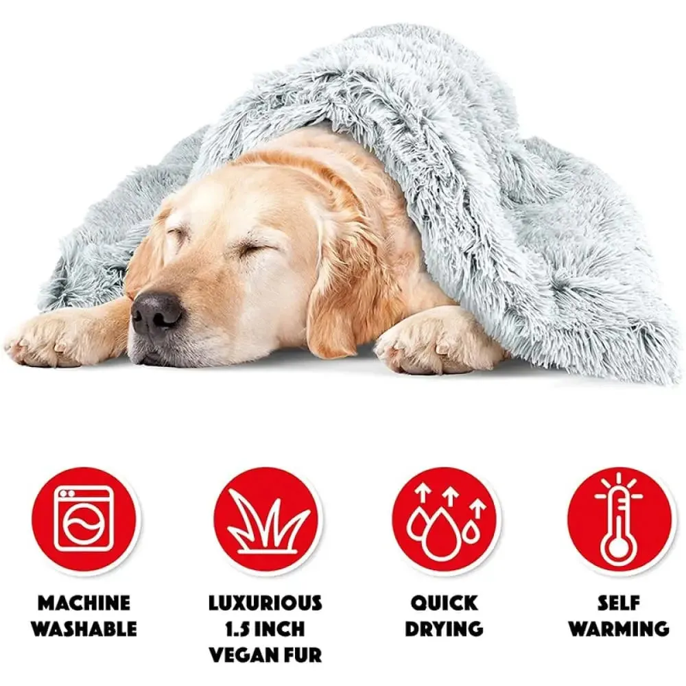 Comfortable Anti-anxiety Calming Pet Throw Blankets for Small, Medium, and Large Breeds