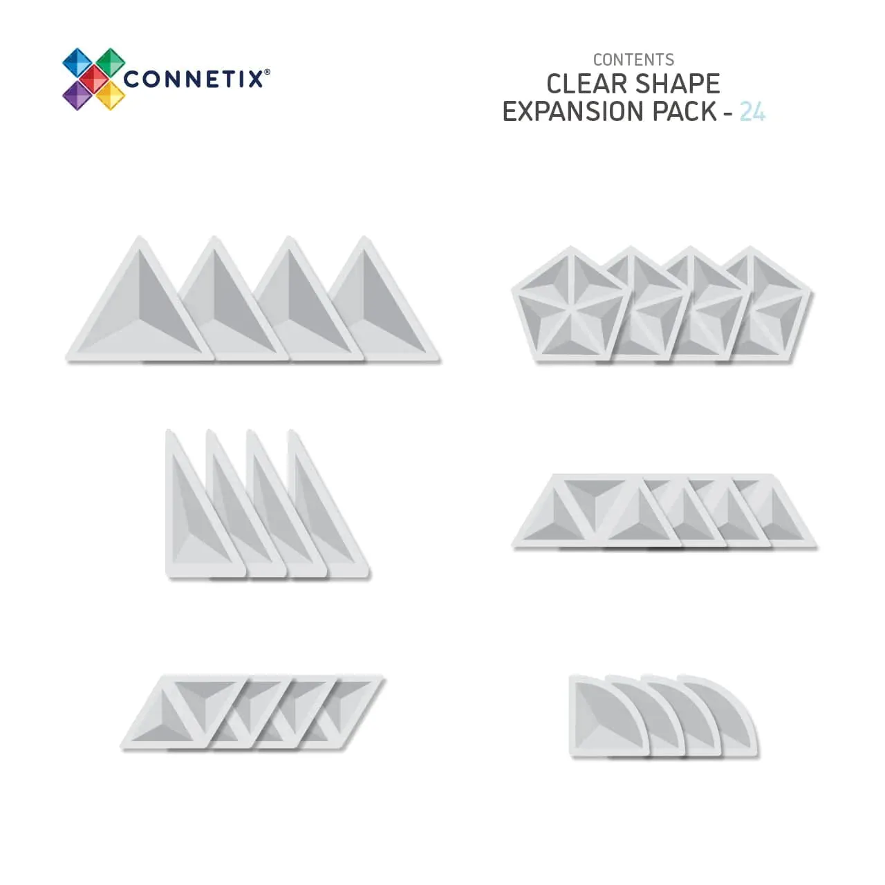 Connetix - Clear Shape Expantion 24 pc