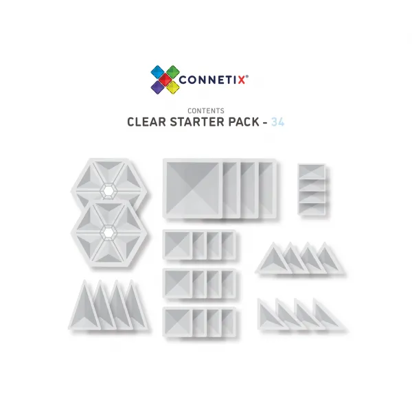 Connetix Clear Starter Pack 34pcs