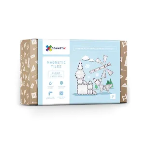 Connetix Tiles Magnetic Building Tiles Clear Starter Pack – 34 Piece Set