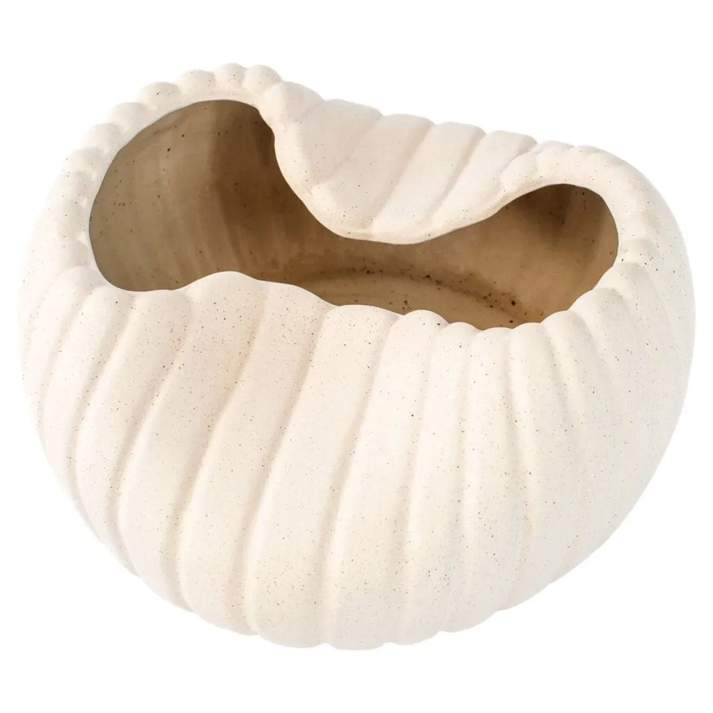 Cyan Design 11777 Organic Ribbed Bowl Designed - Grainy White