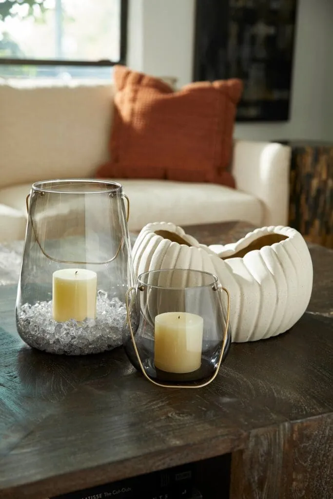 Cyan Design 11777 Organic Ribbed Bowl Designed - Grainy White