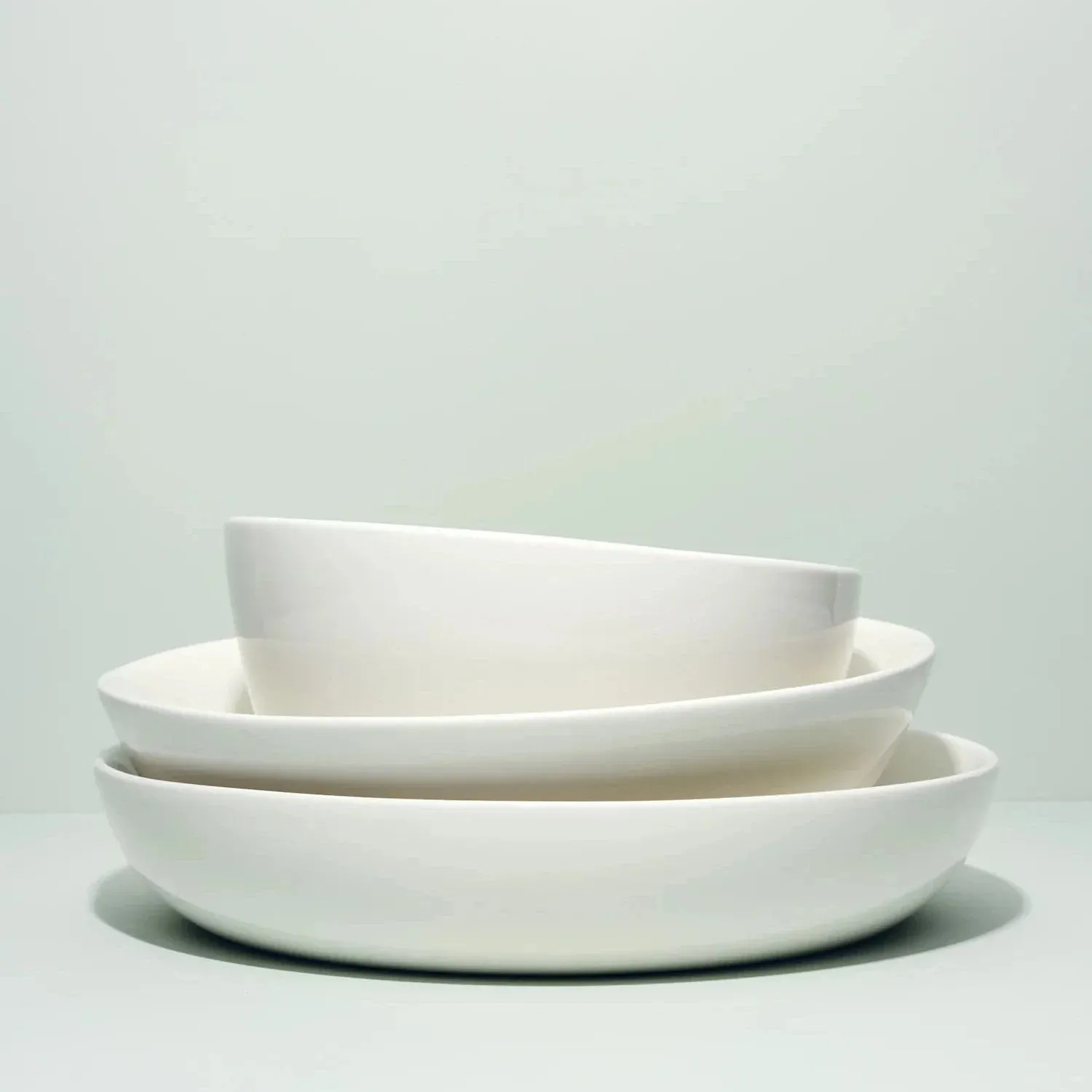 Deep Serving Bowl - White | Hand Glazed