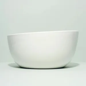 Deep Serving Bowl - White | Hand Glazed