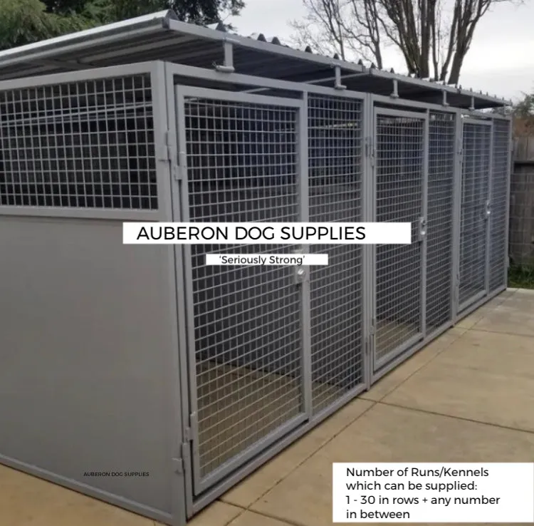 Dog Kennel Run 2.4x1.8m or 4.4x1.8m indestructible safe secure Yard Enclosure w/Roof ‘Seriously Strong’ ESL85 yrs