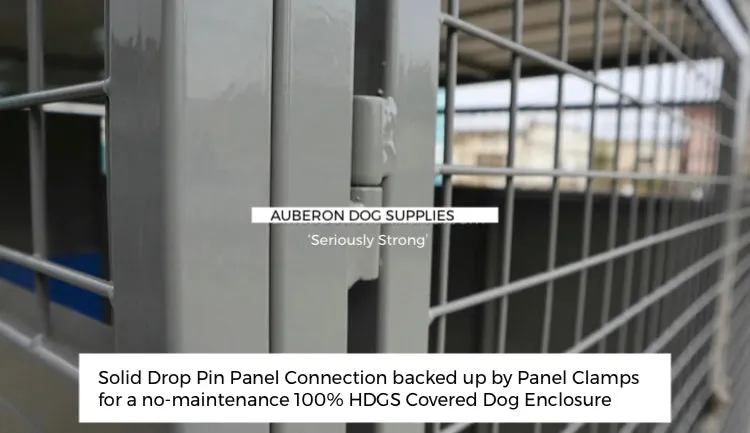 Dog Kennel Run 2.4x1.8m or 4.4x1.8m indestructible safe secure Yard Enclosure w/Roof ‘Seriously Strong’ ESL85 yrs