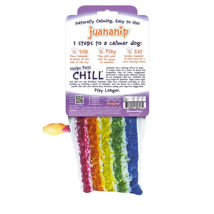 Doggijuana Get the Pawty Started Refillable Cake Slice Dog Toy (Medium)