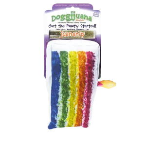 Doggijuana Get the Pawty Started Refillable Cake Slice Dog Toy (Medium)